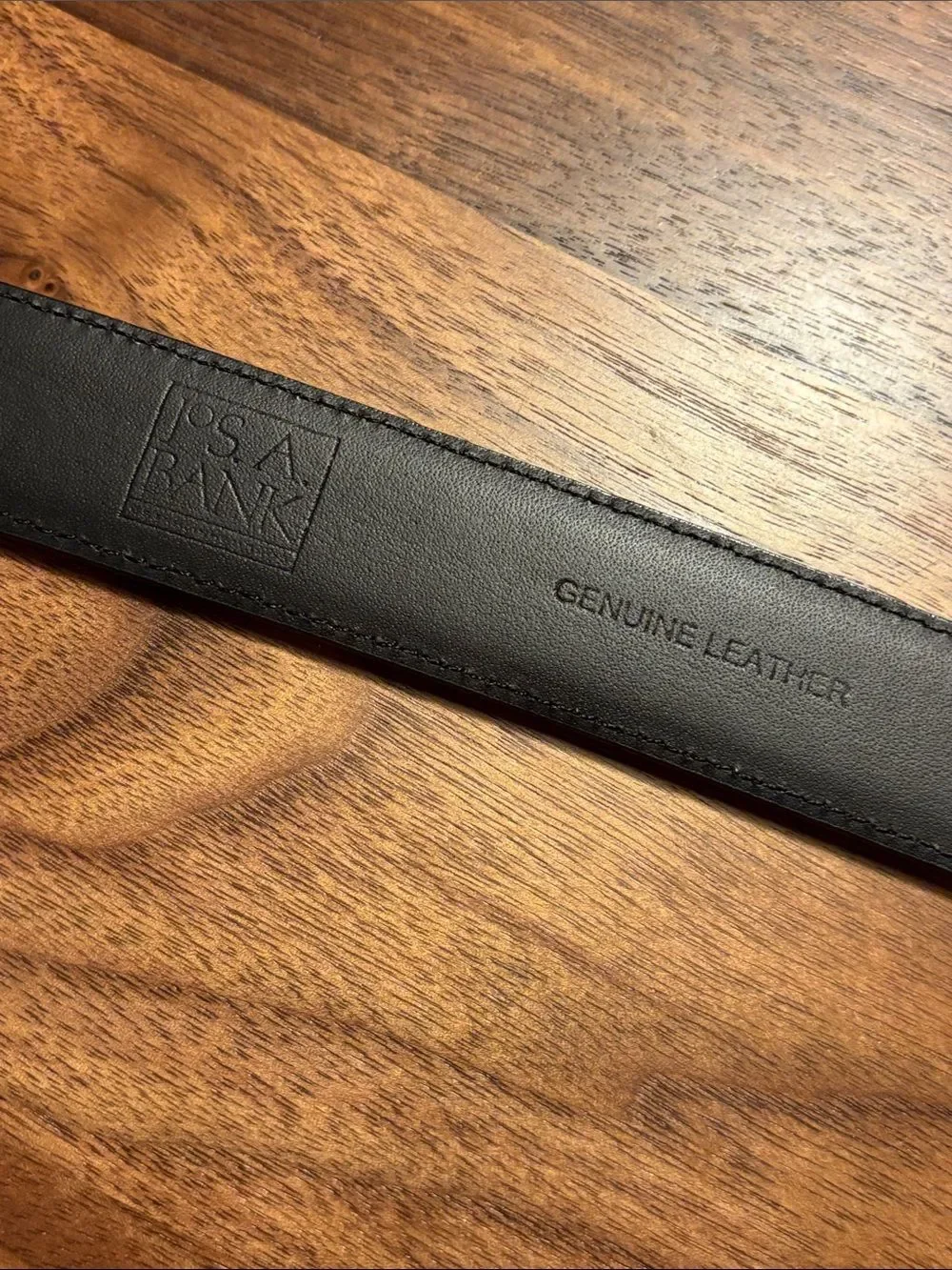 Jos. A Bank Classic Black Leather Belt with Gold Buckle - 36